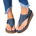 thumbnail image 2 of ClodeEU Summer Fashion Casual Hollow Split-toe Women'S Herringbone Wedge Sandals, 2 of 3
