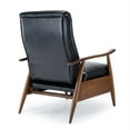 thumbnail image 2 of Solaris Black Faux Leather Wooden Arm Push Back Recliner Chair, 2 of 15