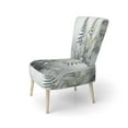 thumbnail image 3 of Designart "Ferns Silver III" Silver Ferns Upholstered Accent Chair - Modern Arm Chair For Bedroom, 3 of 7