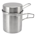 thumbnail image 1 of Camping Wood Stove Pot, Windproof Rustproof Stainless Steel Wood Stove Cooking Pot Set  For Travel, 1 of 8