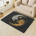 thumbnail image 2 of Yin Yang Rug Large - 6x9 Rug - Yin Yang Rug - Wolf Black and White Area Rug - Sun and Moon Celestial Rugs - Wolves Carpet, 2 of 7