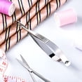 thumbnail image 7 of ABCISI 2 Pieces 4.7 Inch Stainless Steel Spring Scissors, Embroidery Sewing Snips Scissors, Eyebrow Trimming Scissor, Curved Tip Thread Scissor for Ear Nose Mustache, 2 Styles (Silver), 7 of 7