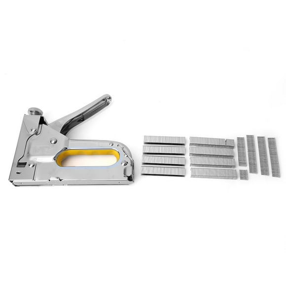 FYBTO Alloy Steel 3-in-1 Staple Gun Manual Nail Nailer Gun with Door-nail T-nail U-nail (Silver)-090602