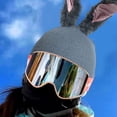 thumbnail image 2 of Jiibva Knit Ski Helmet Cover Bunny Ear Skiing Caps Cover Unisex Ski Helmet Cover for Snowboard, Winter Sports Helmet Accessories, 2 of 7