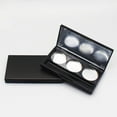 thumbnail image 5 of 2 Pieces 3 Grid Empty Eyeshadow Box, Makeup Container Case Round Aluminum Pans Cosmetics Eye Shadow sub Boxes Women Girls, 5 of 10