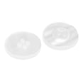thumbnail image 3 of White Button 4 Hole Imitation Pearl Plastic Buttons - Heavy Duty 0.75in, Pack of 12, 3 of 7