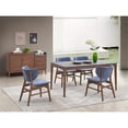 thumbnail image 5 of Pemberly Row Contemporary Rectangular Wood Dining Table in Stone/Walnut, 5 of 9