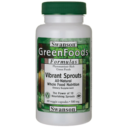 Swanson Vibrant Sprouts 500 mg 60 Veg Caps