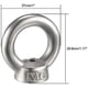 thumbnail image 2 of Anillos de elevación de acero inoxidable M6 con roscas macho, pernos de ojo y tornillos de hombro - Grado 304, paquete de 10, 2 of 5