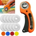 thumbnail image 6 of Gerich 45mm Round Wheel Rotary Cutter Quilting Sewing Roller Fabric Cutting Tools Orange, 6 of 10