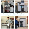 thumbnail image 4 of Sunnydaze Versatile Plastic Storage Cabinet with Adjustable Shelf - Gray with Charcoal Trim - 34.5", 4 of 10