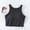 Dark Gray, variant on Camisoles Black Sleeveless Crew Neck Crop Tops with Built in Bras Solid Color Womens Casual Tops and Blouses L