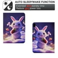 thumbnail image 7 of SaniMore for iPad 10th Generation 10.9" 2022 Case, PU Leather Wallet Flip Case with Auto Wake/Sleep Card Cash Slots Multiple Viewing Angles Full Wrap Protective Fashion Case for iPad 10th Gen, Rabbit, 7 of 7