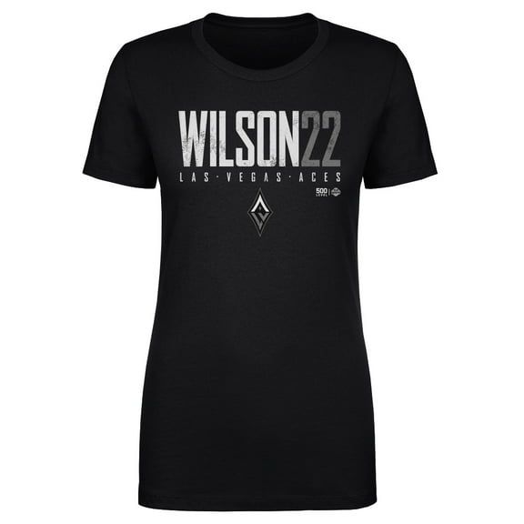 Women's 500 Level A'ja Wilson Black Las Vegas Aces Elite T-Shirt