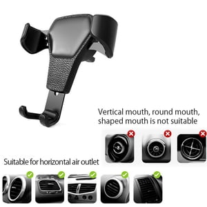 Support de téléphone pour le montage d'évent de voiture Support de téléphonie gravitationnelle Support de téléphones mobiles pour le support d'évacuation de voiture