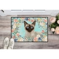 thumbnail image 3 of Carolines Treasures CK3398MAT Siamese Spring Flowers Door Mat Indoor Rug or Outdoor Welcome Mat 18x27 Doormat 27"L x, 3 of 4