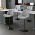 thumbnail image 1 of Hawsaiy Adjustable Bar Stools Set of 4, Swivel Counter Height Bar Chairs with Back, Modern Technical Fabric Barstools for Kitchen Island & Home, Dark Gray, 1 of 10