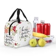 thumbnail image 6 of Lsque Home Sweet Home Floral Pattern Lunch Bag Women/Men Insulated Lunch Box,Small Leakproof Cooler Food Lunch Containers Reusable High Capacity Lunch Tote Bags, 6 of 6