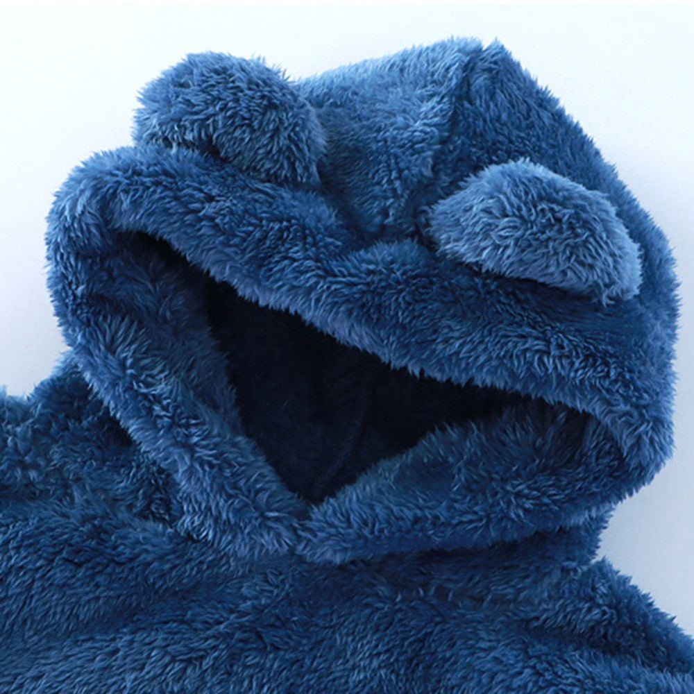 GYRATEDREAM Toddler Baby Boys Girls Fleece Pants Pullover Tops Set Winter Warm Sweatshirt Pants 2pcs Set With Bear Warm Hooded Outfits for 1-7Y