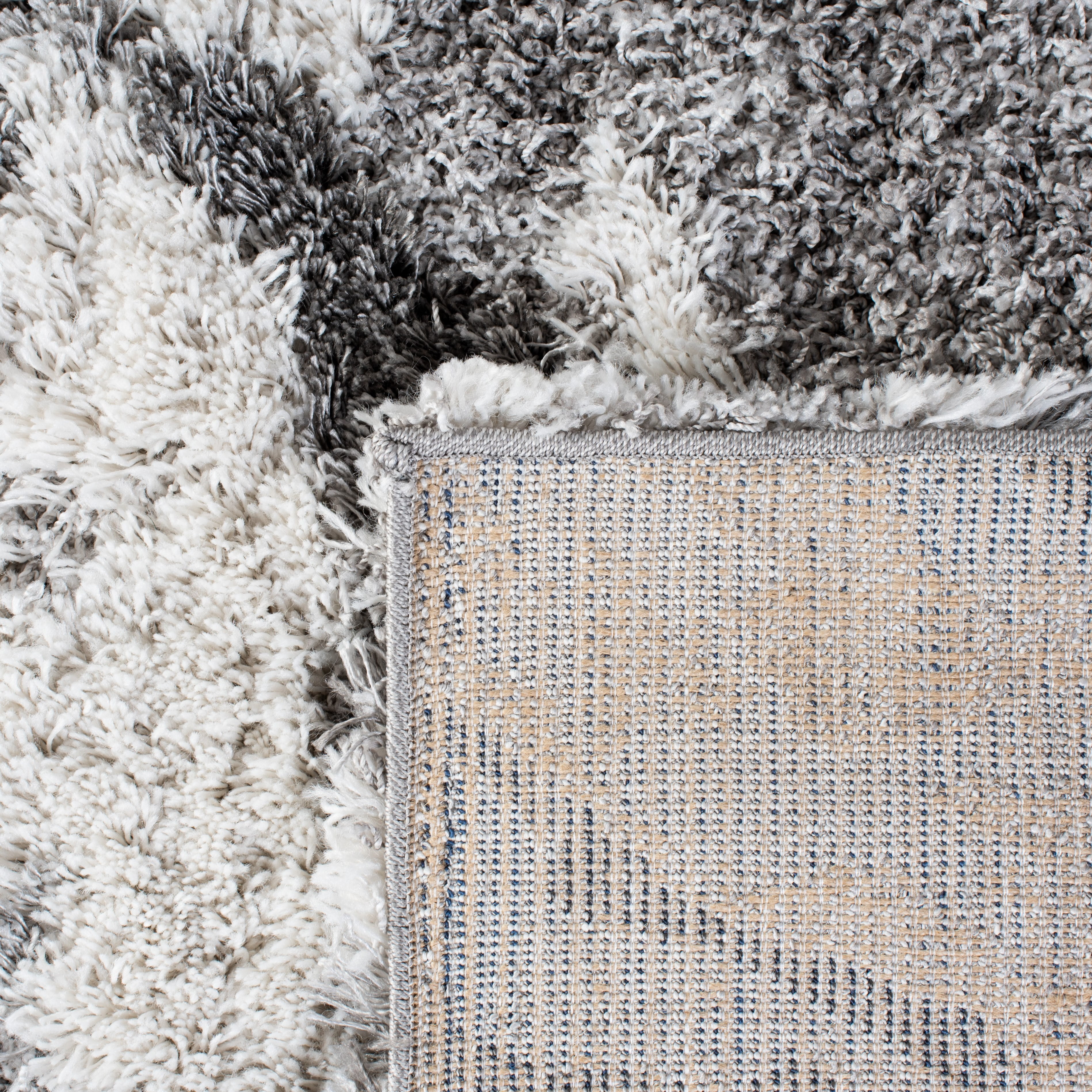 SAFAVIEH Horizon Konstantinos Abstract Shag Runner Rug, Grey/Ivory, 2' x 9'