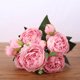 thumbnail image 3 of Naiovety Ramo de flores artificiales de peonía de seda rosa de 30cm, 5 cabezas grandes y 4 brotes, flores falsas baratas para decoración de boda en Flores artificiales rosado Naiovety HA6434-03B, 3 of 6