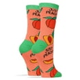 thumbnail image 4 of Oooh Yeah Women's Combed Cotton Crew Socks Just Peachy, 4 of 4