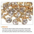thumbnail image 4 of 50pcs Crystal Rivets 9mm Rhinestone Rivets Rapid Stud Rivets for Clothing Leather Crafting, Gold, 4 of 6