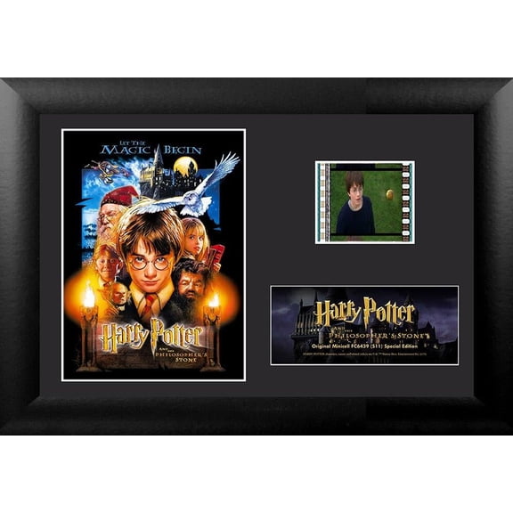 Harry Potter and the Philosophers Stone (Movie Poster) Minicell FilmCells Framed Desktop Presentation USFC6439