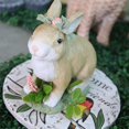thumbnail image 3 of B B Conejito de resina sentado de pie, estatua de jardín al aire libre, decoración de Pascua, 3 of 5