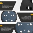 thumbnail image 4 of PorterCable Track Sander Pads,2Pc 5inch 5 Hole Replacement Track Parts for PorterCable 33 333VS Random Track Sander Hook, 4 of 6