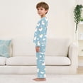 thumbnail image 4 of Rainbow Unicorn Cozy Soft Long Sleeves Top and Pants 2 Piece Cool Pjs Pajamas Set Sleepwear Size 3-11Y, 4 of 6