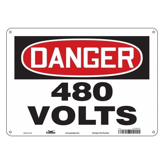 Condor Safety Sign,10 inx14 in,Vinyl 479W59