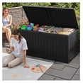 thumbnail image 6 of SONGMY 270 Gallon Outdoor Storage Deck Box with Divider, Double Wall Storage Box with Lockable Lid for Garden Tools, Pools Supplies (Black), 6 of 7