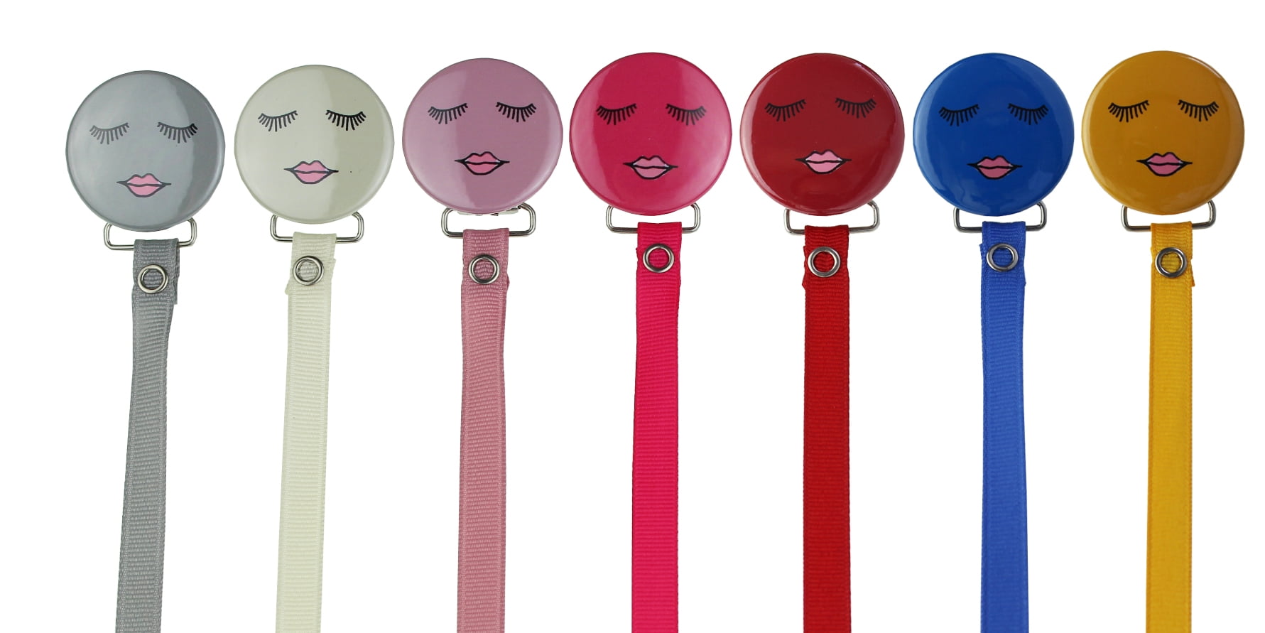 Eyes & Lip Pacifier & Clip Set