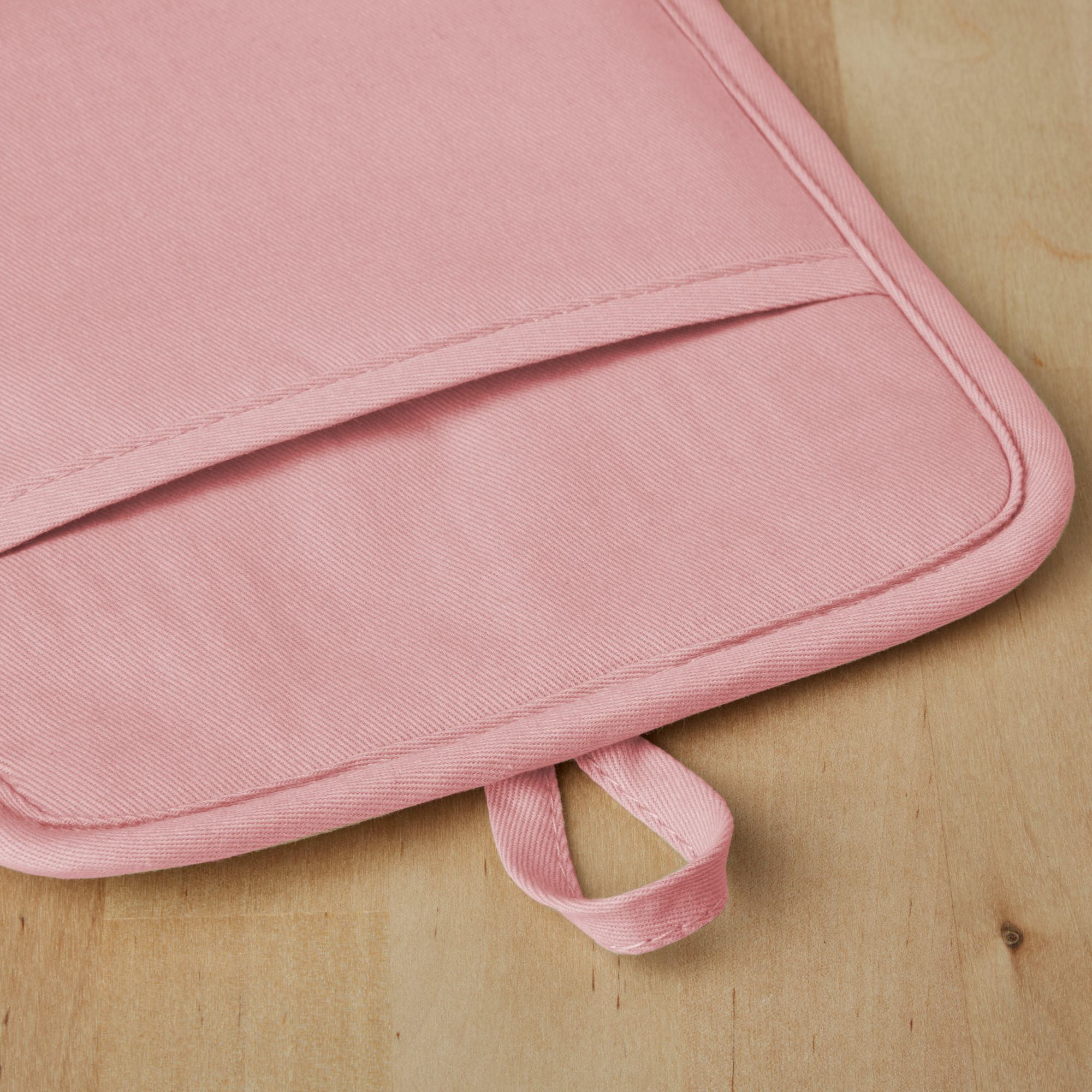 KitchenAid Ribbed Soft Silicone Pot Holder Set, Dried Rose, Set of 2