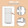 thumbnail image 3 of XJD 63" Extra Tall Pet Cat Gate with 30" to 33.9" Wide Pressure Mounted Walk Through Swing Auto Close Safety White Metal Kids Dog Pet Puppy Cat for Indoor Stairs,Doorways, Kitchen (33.9 Inch-White), 3 of 12