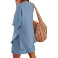 thumbnail image 4 of YATELLE Womens Shorts Sets 2 Piece Outfits Summer 2025 Half Sleeve Crew Neck Cotton Lounge Sets Matching Clothing, 4 of 6