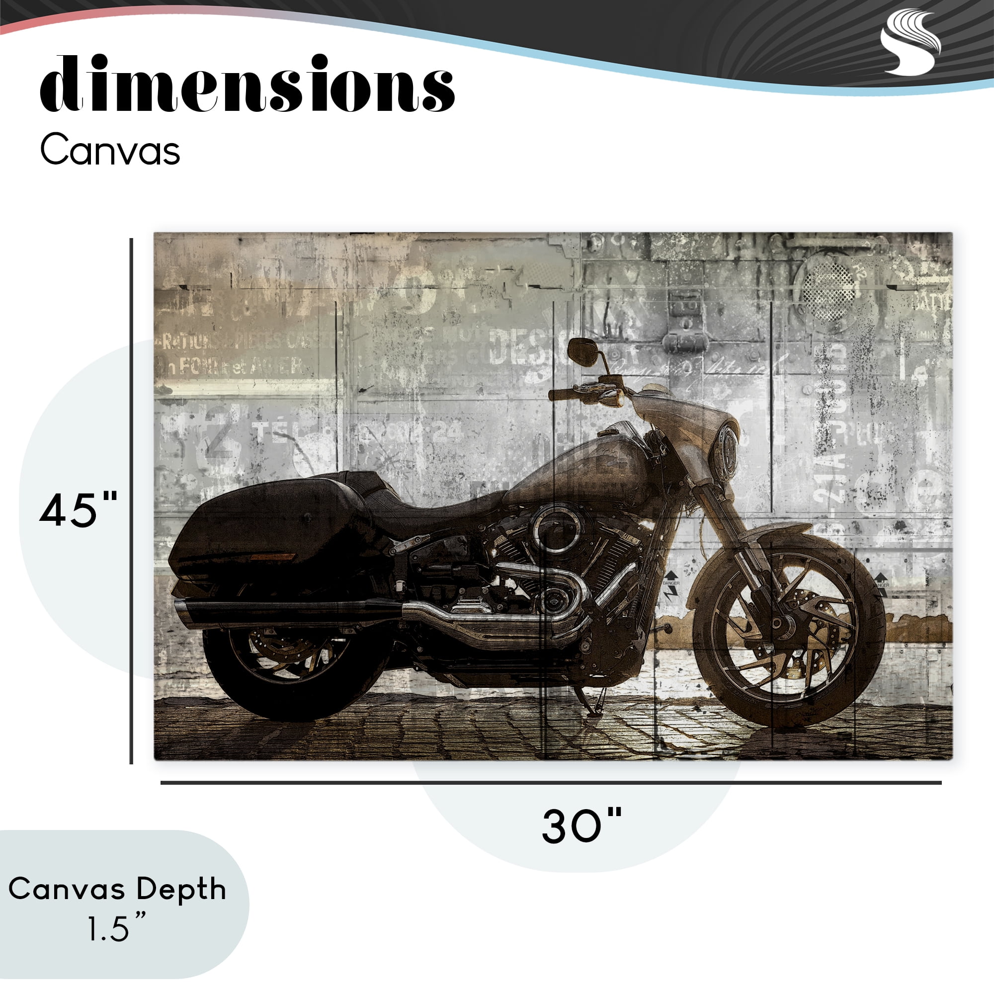 Stupell Industries Sunset Ride Motorcycle Canvas Wall Art, design by Kim Allen