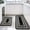 Black, variant on Kitchen Mats 2 PCS Boho Floral Kitchen Rugs Colorful Flowers Kitchen Rug Set Washable Non Slip Anti Fatigue Kitchen Rugs and Mats, 17.3"x30"+17.3"x47"
