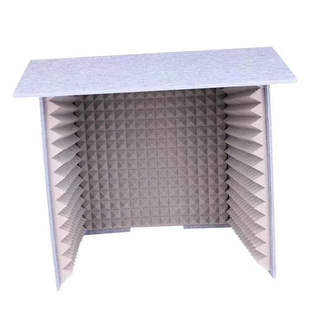 ZLight Soundproof Booth Studio Sound Recording Foam Panels Gray Soundproof Desktop Cover Yellow Gray 60x60cm