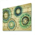 thumbnail image 2 of Designart 'Modern Gold Timetable II' Mid-Century Modern Print on Natural Pine Wood, 2 of 4