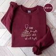 thumbnail image 2 of Christmas Nurse Embroidered Unisex T-shirt Sweatshirt Hoodie, Shine Bright Like A Call Light, Christmas Nurse Tree, Merry Nurse, Xmas Nurse., 2 of 5