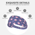 thumbnail image 3 of Pink Love Cute Pig Headbands for Women Men, Workout Elastic Sweat Band for Yoga Running Cycling Gym Exercise Non Slip Head Bands for Women's Hair, 3 of 5