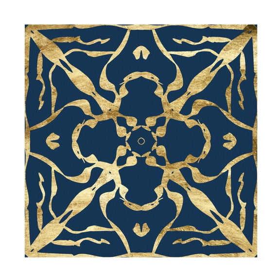 Trademark Fine Art Alonzo Saunders Motif on Blue I Canvas Wall Art