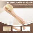 thumbnail image 3 of 3 PCS Wooden Facial Cleansing Brush Bamboo, Dry Body Brushes Wood Handle Wash Clean Exfoliate Scrub Cleaning Brushing Exfoliating Exfoliation Skin Care Face Cleanser Brushes, 3 of 8