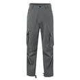 thumbnail image 3 of MKHSQHDG Male Pants Mens Casual Cargo Pants Relaxed Fit Work Jogger Outdoor Trousers with Pockets L, 3 of 6