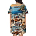 thumbnail image 3 of Lsque Coastal Style Garden Villa Women's Short-Sleeved Pajama Set - 2 Piece Soft and Lightweight Sleepwear Set-3X-Large, 3 of 9