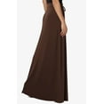 thumbnail image 4 of TheMogan Women's S~3X Drawstring Waist Pocket Drapey Jersey A-Line Long Maxi Skirt, 4 of 7