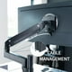 thumbnail image 3 of Brazo de Monitor de Aluminio Vivo Negro para Monitores Ultra Anchos 49 Pulgadas con Soporte USB y Aj, 3 of 9