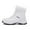 White, variant on Winter Hiking Boots for Women Men Trendy Lace up Outdoor Ski Booties Plush Warm Antislip High Top Snow Boots White Size 8.5